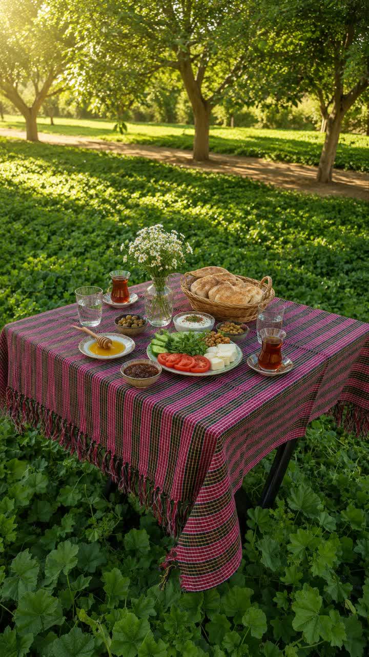 سفره نخی یا رومیزی سنتی یزد طرح خرده نبات ابعاد ۱ در۱