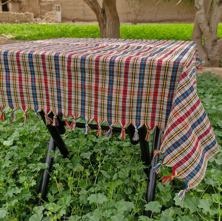 سفره یا رومیزی نخی سنتی یزد طرح زرتشتی ابعاد ۱ در۱