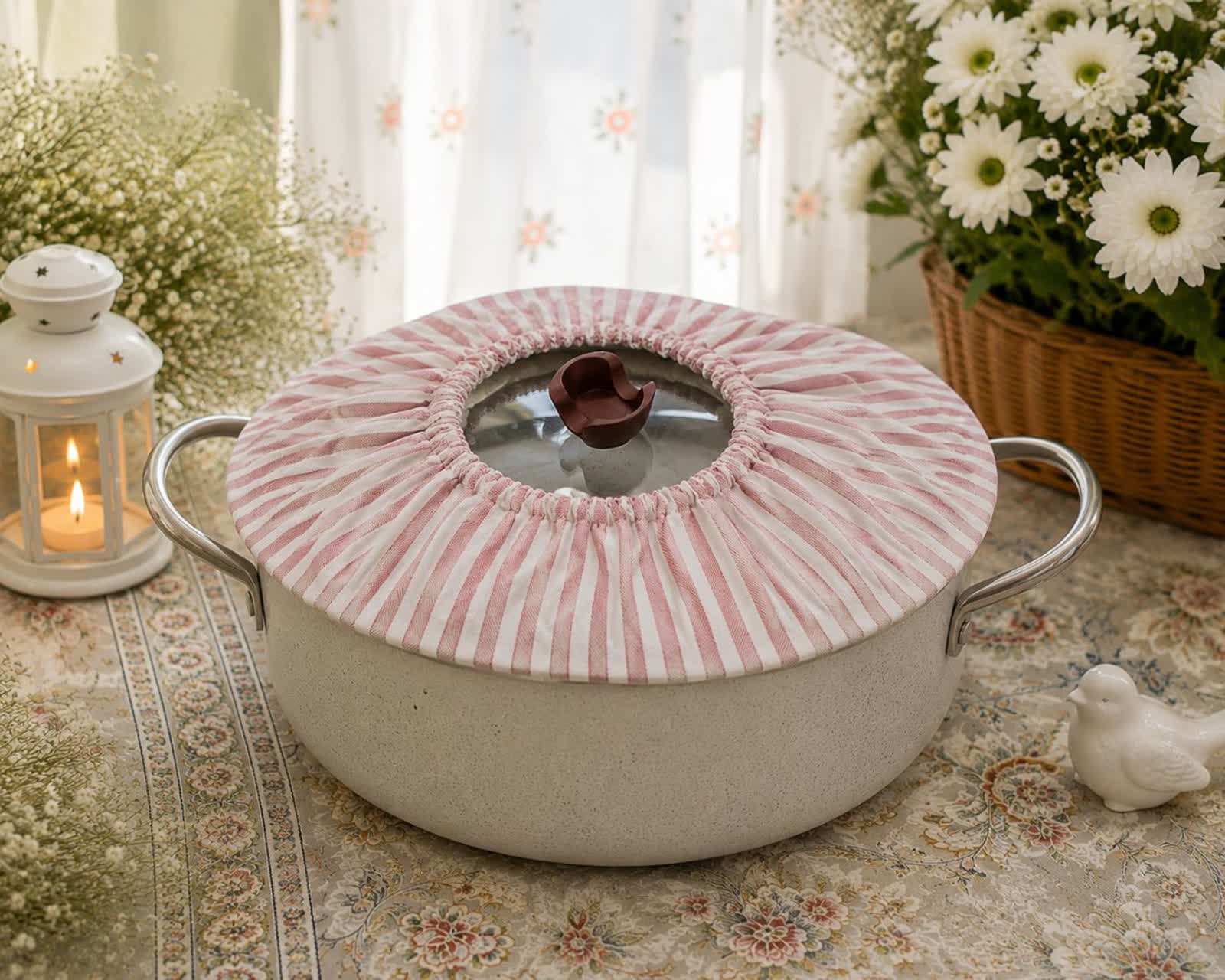 دمکنی رینگی ۲لایه پارچه تمام نخ